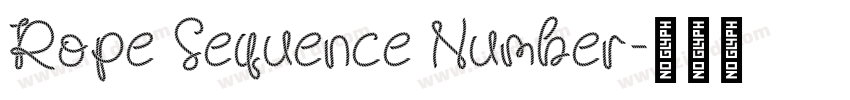 Rope Sequence Number字体转换